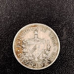 Moneda de Plata Cubana 10 Centavos 1916 - imagen 2