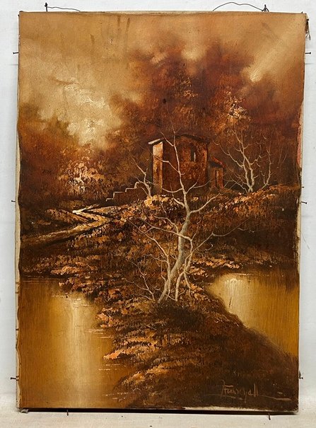 Lote anterior: Pintura al óleo de paisaje, sin marco