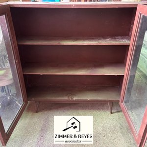Mueble Vitrina Cristalero Antiguo con Puertas de Vidrio - imagen 6