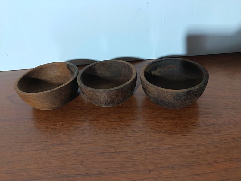 Set de 3 Copetineros de Madera Nuevos