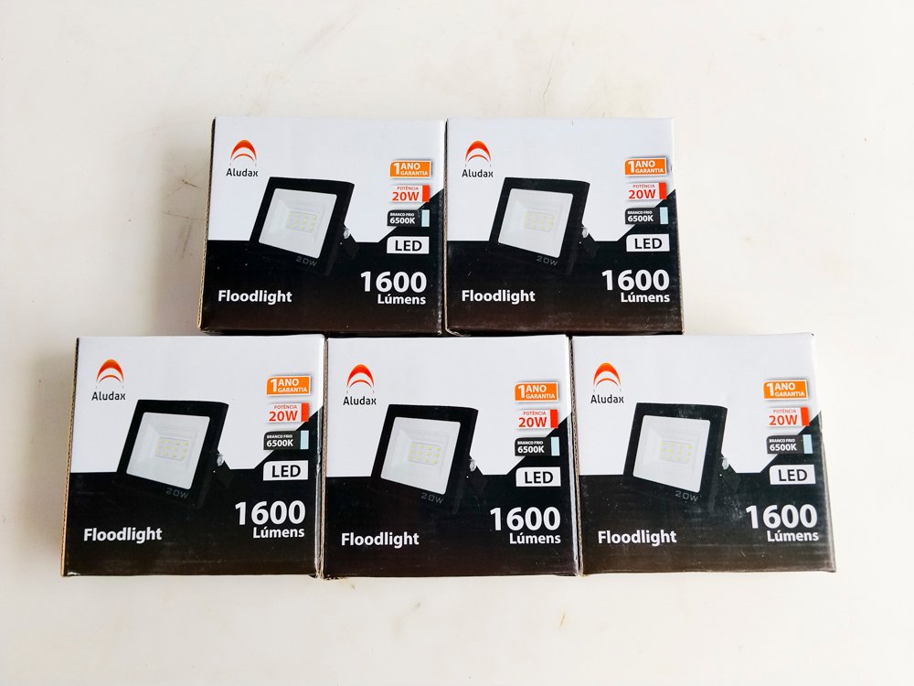 Lote: 5 Focos led 20w 12 spots
