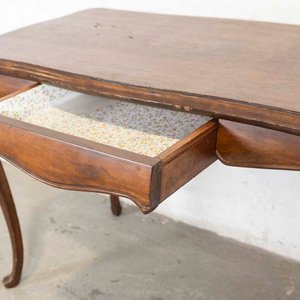 Mesa Escritorio Francesa Antigua con Cajón y Detalles - imagen 3