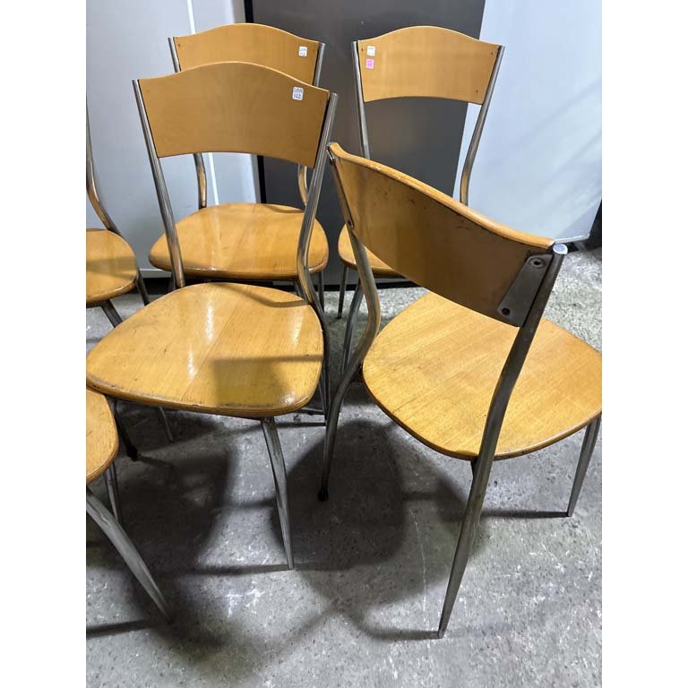 Sillas de madera con patas de hierro de buena calidad - imagen 2