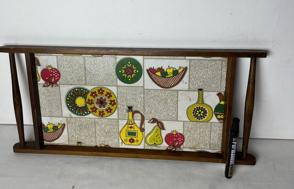 Bandeja Decorativa con Cerámica y Madera - imagen 2