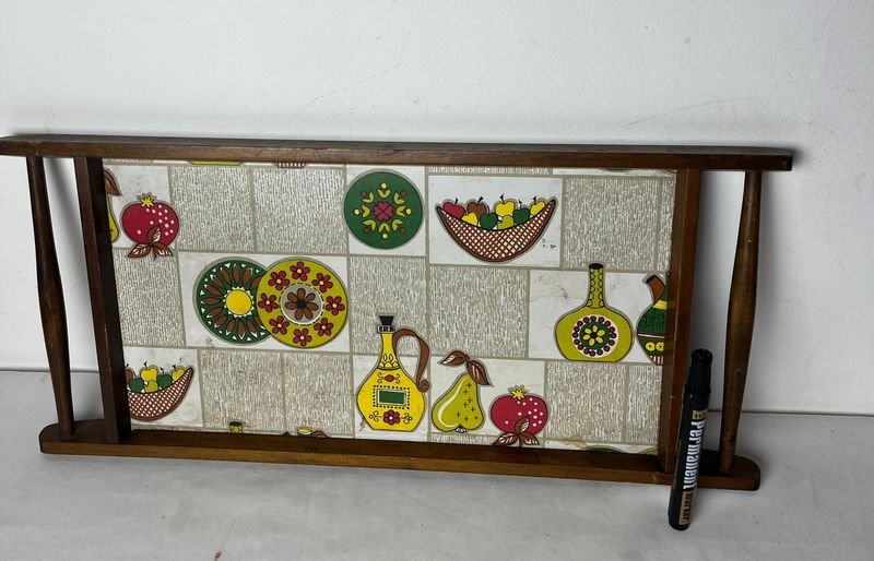 Bandeja Decorativa con Cerámica y Madera - imagen 2