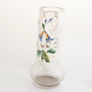 Lote siguiente: Jarra de Cristal Veneciano con Esmalte Floral - 26cm