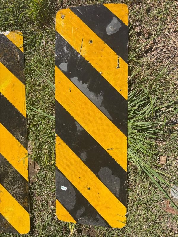Cartel de señalización de Advertencia de Obstáculo Fijo, medidas 30 x 90