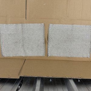 Juego de 2 Individuales de Algodón Gris y Blanco - imagen 1