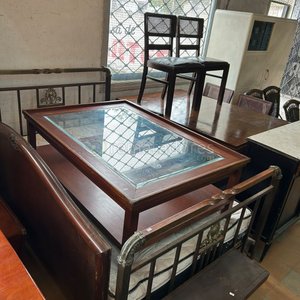 Mesa de Comedor de Madera con Sillas y Banco - imagen 3