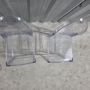 Juego de 2 Sillas Altas de Diseño Transparentes - imagen 4
