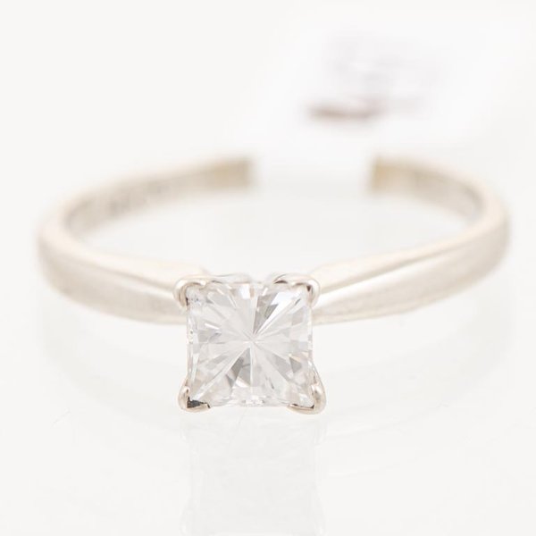 Anillo de Oro 14k con Circonia Princesa
