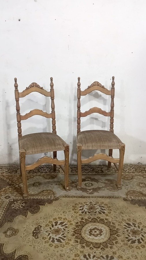 Sillas Provenzales de Madera con Brocado - imagen 2