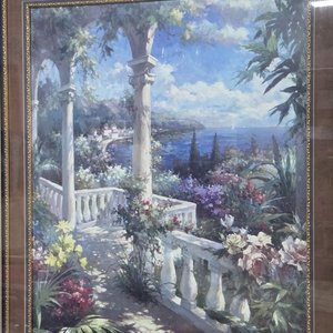 Cuadro "Seaside Terrace" de Picture Galleries Inc. con Marco Dorado - imagen 4