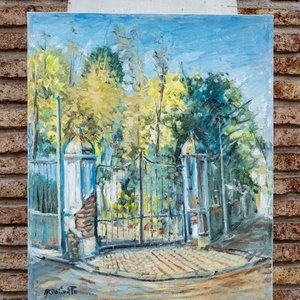 Pórticos del Prado, Óleo sobre Lienzo de Aldo Curto - imagen 2