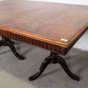 Mesa de Comedor Inglesa Rectangular con Patas Trípode Restauradas - imagen 2