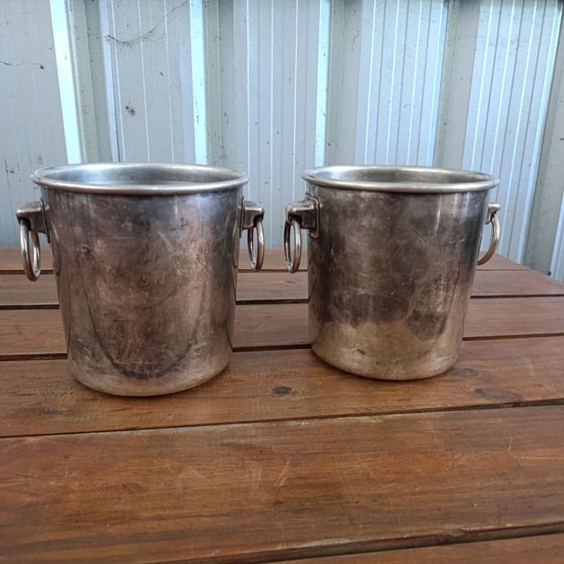 Champagneras Vintage en Metal Blanco - imagen 4