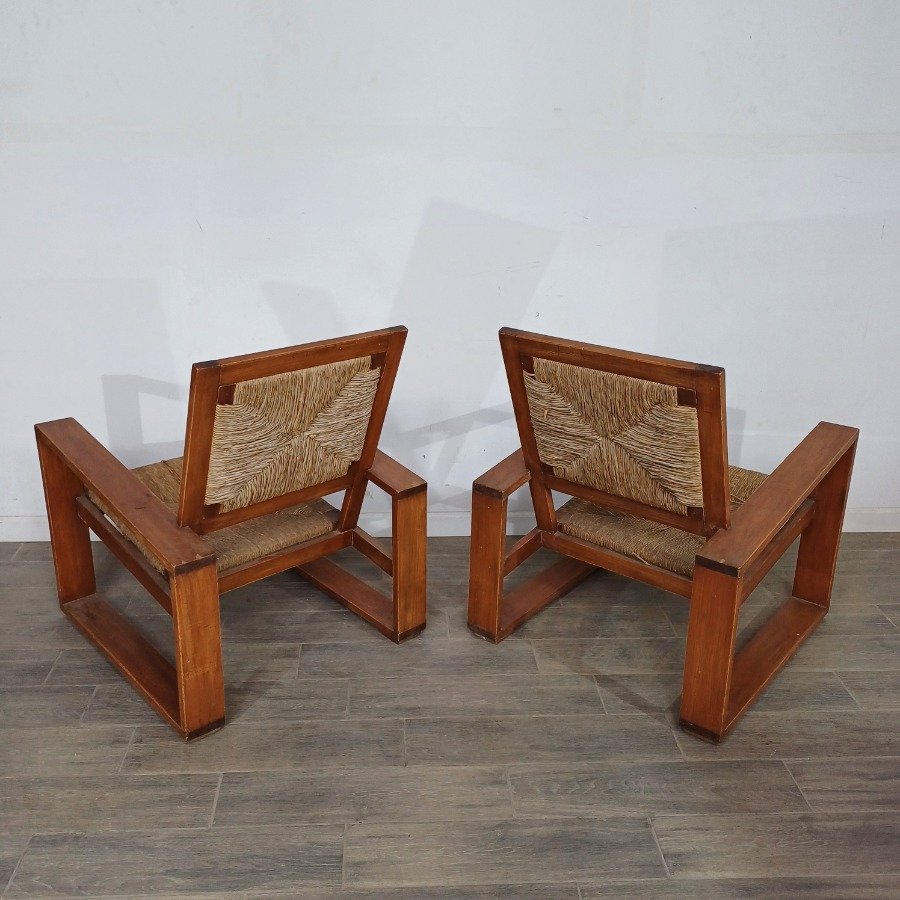 Sillas de madera maciza con asiento y respaldo de cuerda - imagen 7