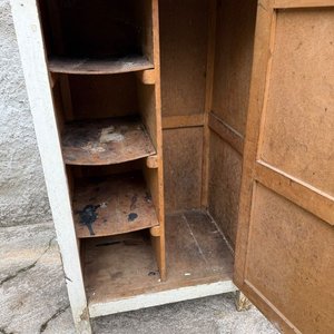 Mueble de Madera Blanco con Puerta y Estantes - imagen 2