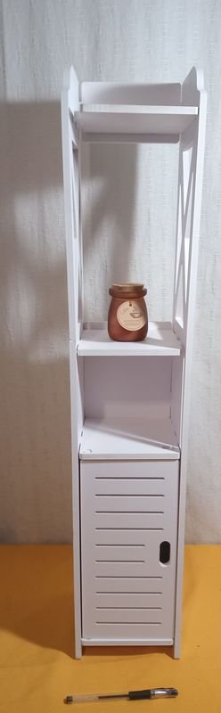 Repisa pequeña de madera con jarra cerámica - imagen 2