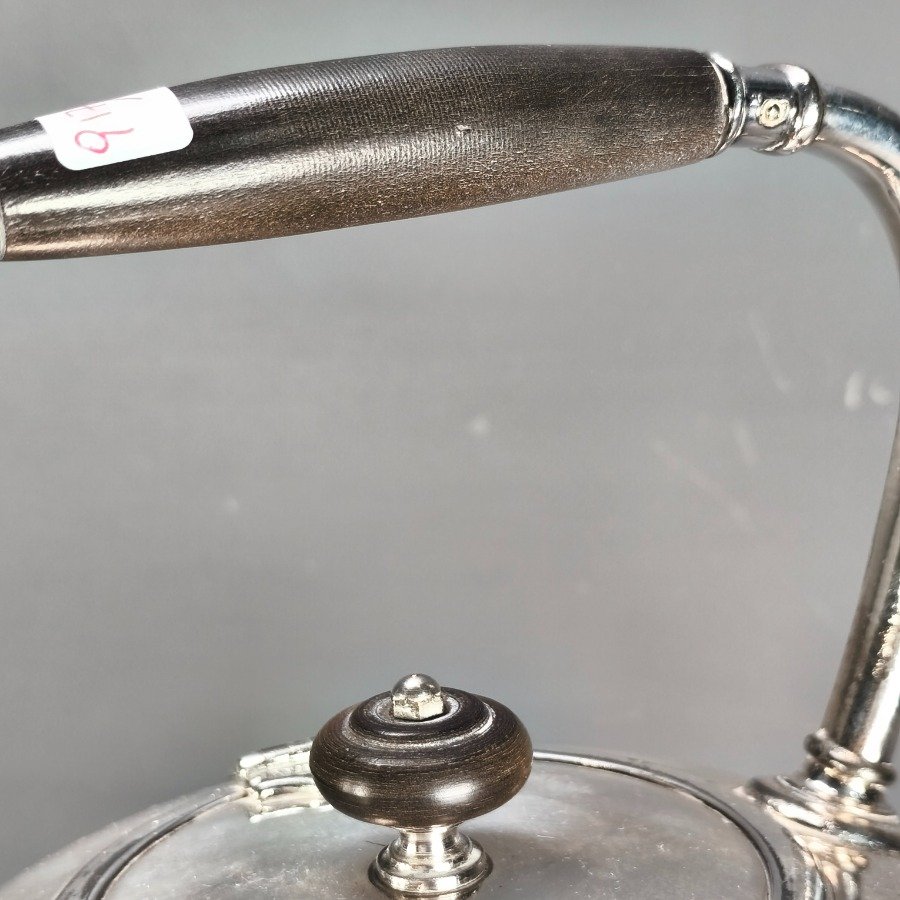 Samovar Sheffield completo con tapa abatible, tirador y asa en madera - imagen 4