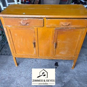 Mueble de Madera Vintage con Dos Cajones y Puertas - imagen 6