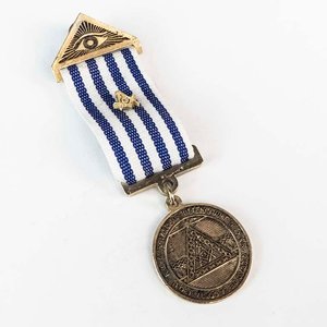 Condecoración Masónica de Bronce con Cinta - Ciudad de la Costa - imagen 1