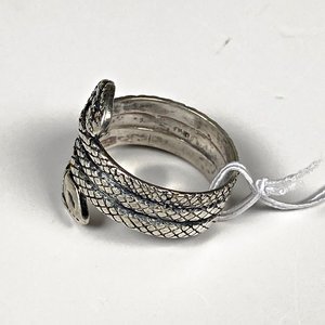 Anillo de Plata Diseño Serpiente Enroscada - imagen 3