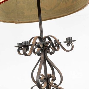 Candelabro de Hierro Forjado con Pantalla Estampada - imagen 2