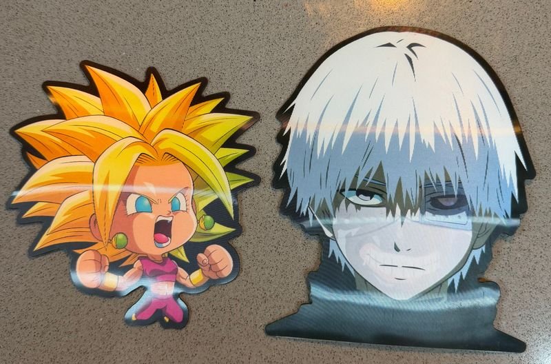 Stickers de Personajes Anime: Caulifla y Kaneki Ken
