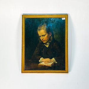 Cuadro Lámina "Niña con Libros" - imagen 1