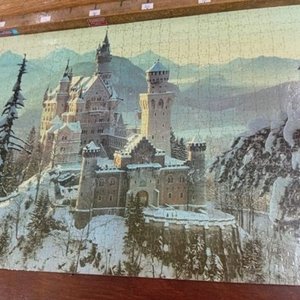 Par de Puzzles Completos Plastificados: Castillos y Paisajes Nevados - imagen 2