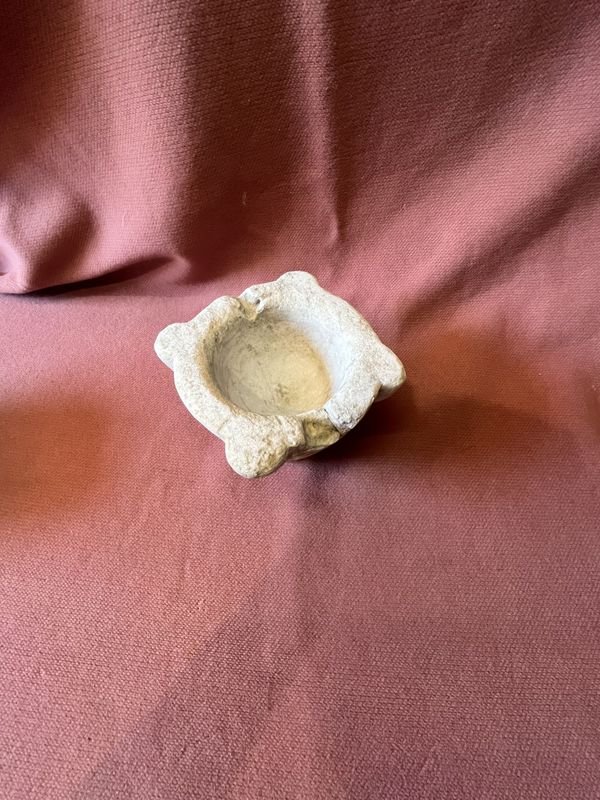 Antiguo Mortero de Marmol con Mano de Madera - Pieza Única y Artística - imagen 5
