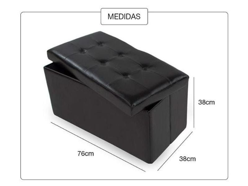 Baúl impermeable de cuero negro - imagen 8
