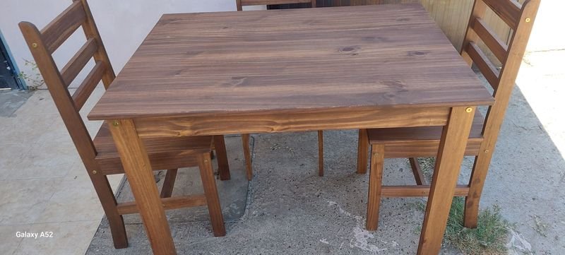 Juego de comedor en madera, perfecto estado - imagen 7