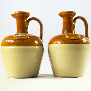 Dos Porrones de Gres Marrón y Beige - imagen 3
