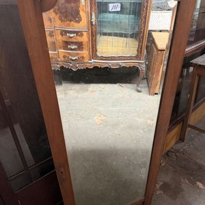Puerta de Ropero Antigua de Roble con Espejo Biselado - imagen 2