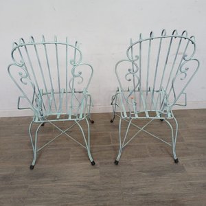 Par de Sillas de Hierro Estilo Clásico para Jardín - imagen 4