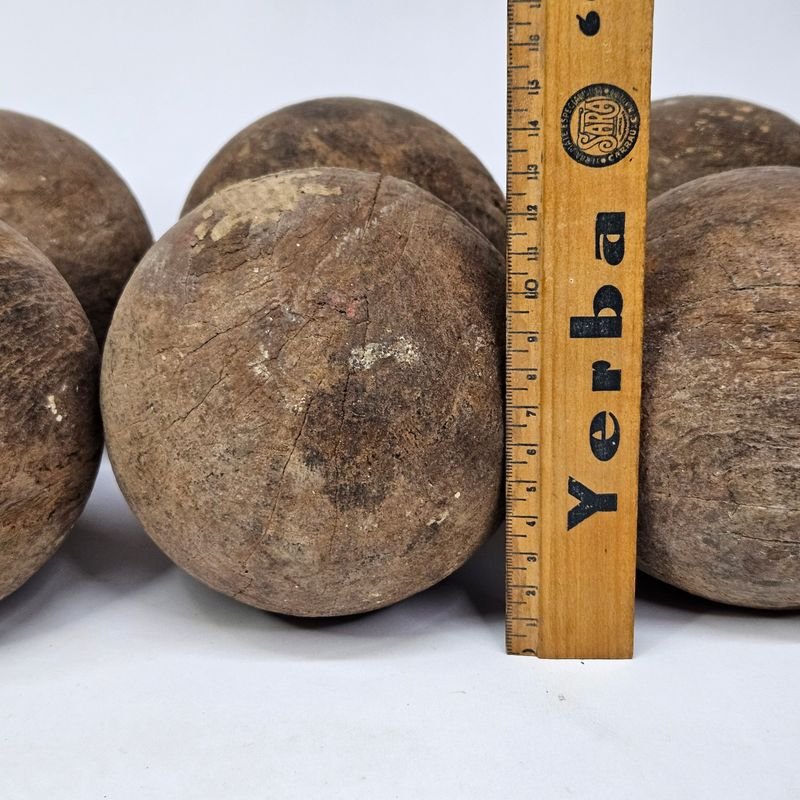Antiguas Bochas de madera dura para juego tradicional - imagen 4