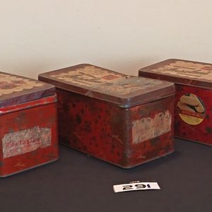 Lote de 3 latas antiguas de galletas Anselmi - imagen 3