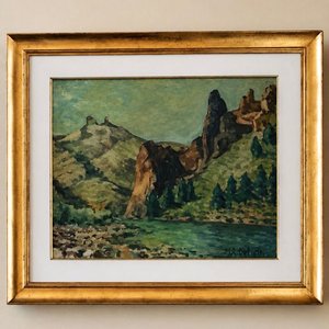 Lote anterior: Óleo sobre Tela "Paisaje Serrano" Firmado M.R. Deliotti