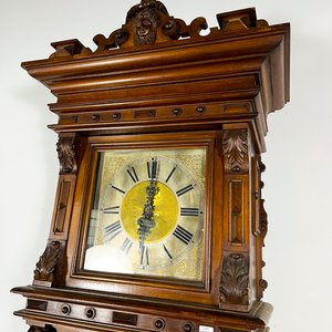 Gran Reloj de Pie Renacimiento en Madera de Cedro con Detalles en Bronce - imagen 2