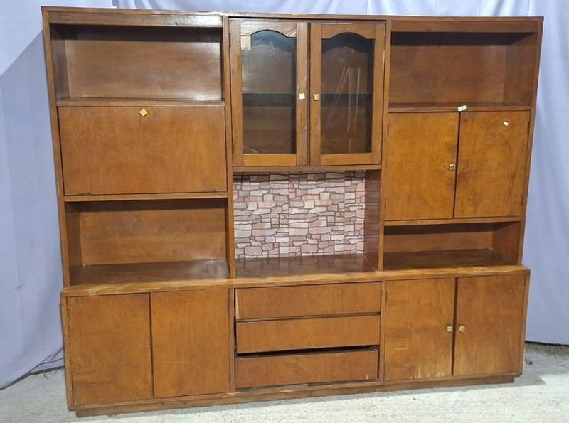 Modular de Madera Enchapada con 9 Puertas y 3 Cajones