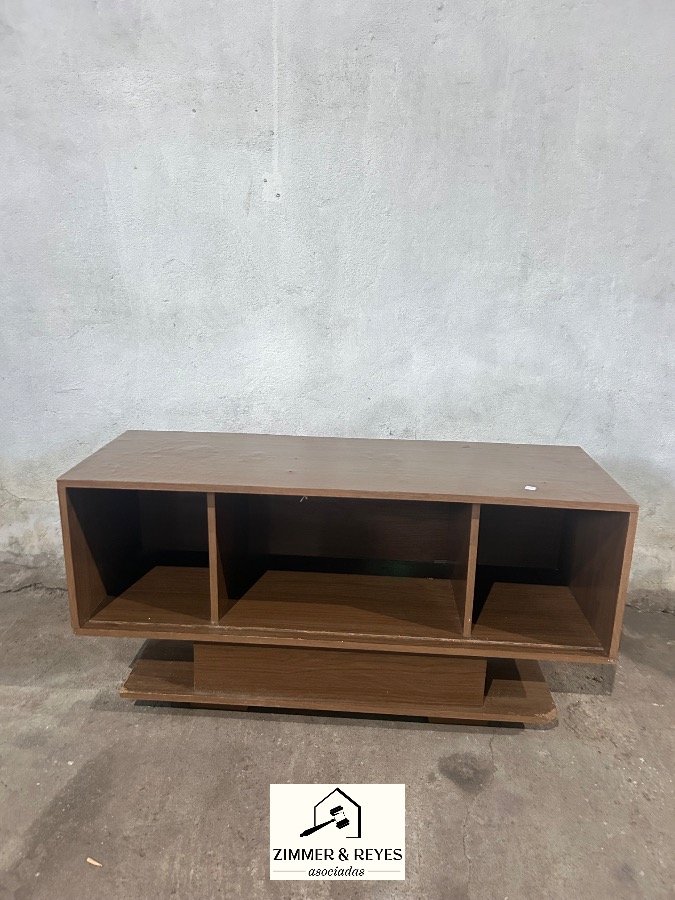 Rack para Living Giratorio Madera Oscura