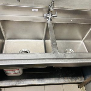Mesada de Acero Inoxidable con Doble Bacha, Grifería Profesional y Estante Escurridor - imagen 8