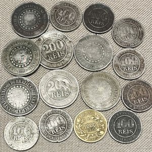 Lote de Monedas de Brasil, la Mayoría del Siglo XIX - imagen 1