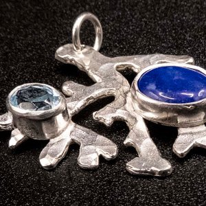Colgante Plata 950 con Lapislázuli y Topacio - imagen 2