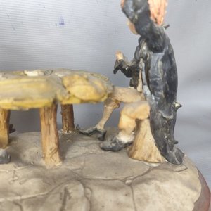 Escultura Giuseppe Armani "Niños Jugando" Estilo Capodimonte Italia - imagen 3