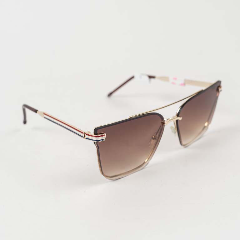 Lote anterior: Par de lentes de sol de estilo aviador con gradientes y caso de cuero