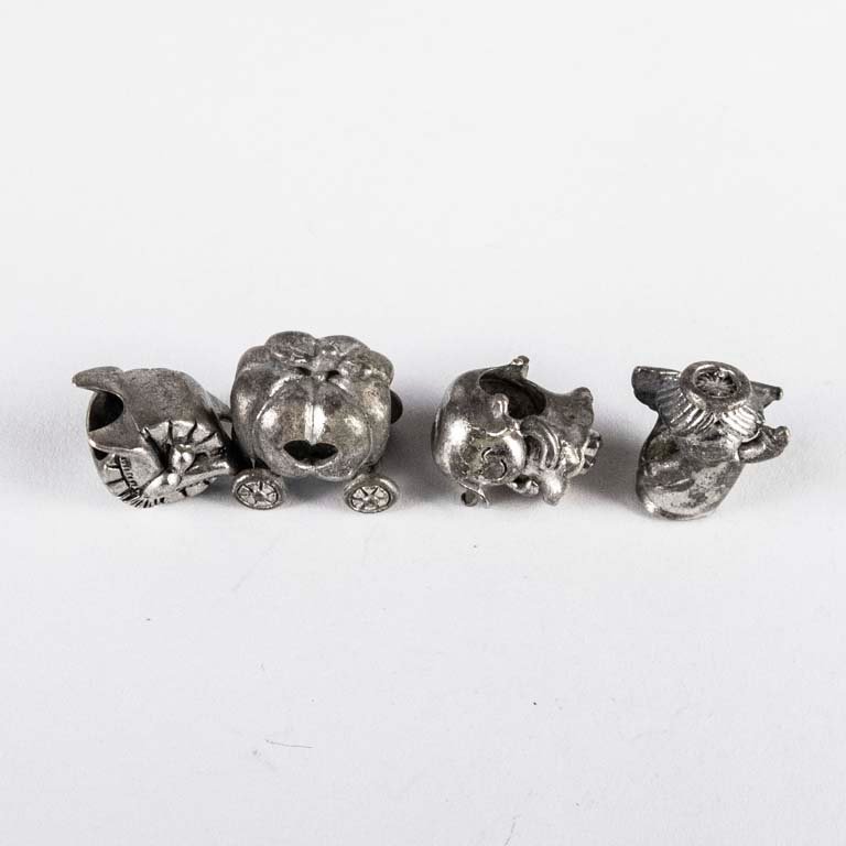 4 dijes de plata pasantes - Accesorios para Vehículos - imagen 2