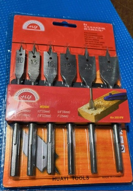 Set de 6 Mechas Paleta Huayi Tools para Madera
